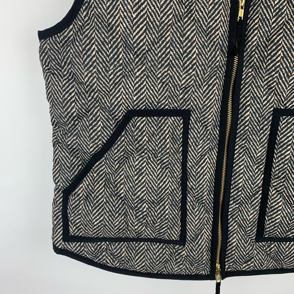 J. Crew Excursion Herringbone Vest Down Quilted M - image 3